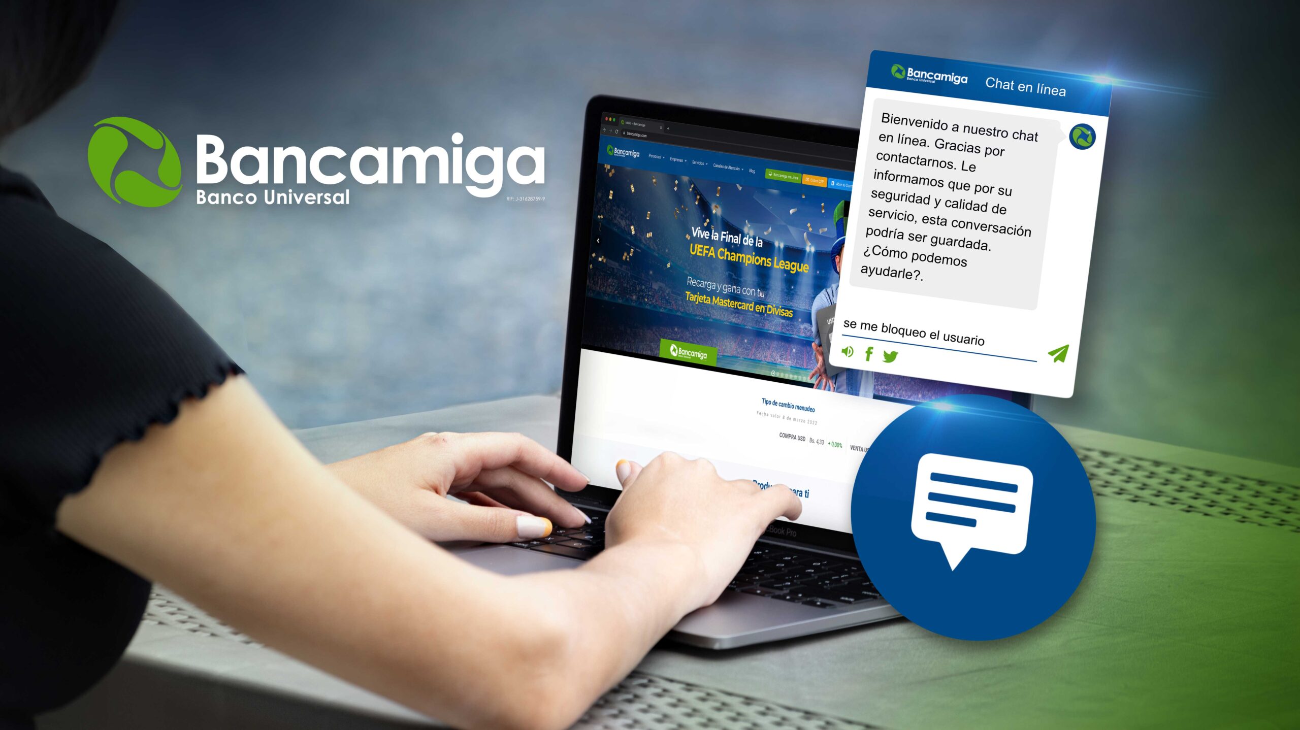 CARMELO DE GRAZIA INFORMA QUE CHAT EN LINEA BANCAMIGA OFRECERA RESPUESTA INMEDIATA A SUS CLIENTES