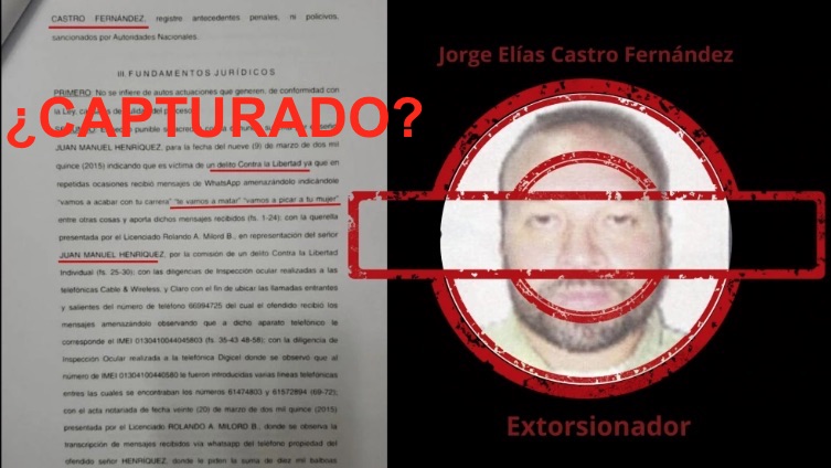 Capturan Extorsionador mediatico Jorge Elias Castro Fernandez